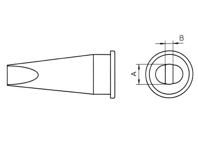 LHT D Weller (T0054445299) - Punta saldante 4.7 x 1.8 mm.
