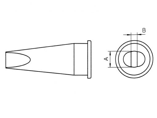 LHT D Weller (T0054445299) - Punta saldante a cacciavite 4.7 x 1.8 mm.