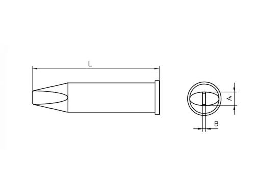 XHT D Weller (T0054480199) - Punta saldante a cacciavite Ø 5.0 x 1.2 mm