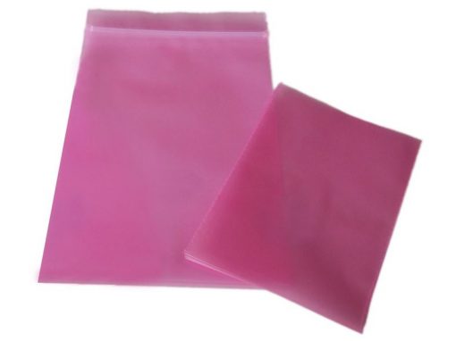 ESD Bags with Zip Closure Static Dissipative Pink PE (10 Sizes)