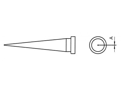 Weller LT T Soldering Tip Conical Long (Ø0.6mm) | T0054448299