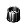 El.Mi Black Knob made of Nylon with Brass Spindle
