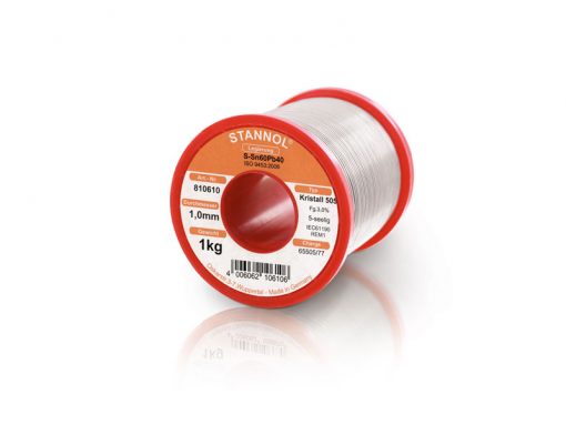 810667 Stannol Solder Wire Sn60/Pb40 Alloy KR505 Ø1.5mm 1Kg