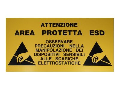 PVC Sign for EPA Areas "ATTENZIONE" (30x15cm)