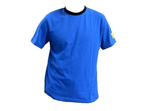 T-shirt antistatica ESD con girocollo Nero - Disponibile in tre colori (XS/XXL)