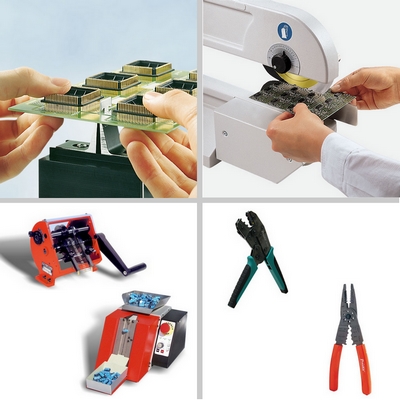 PCB, components and wires processing