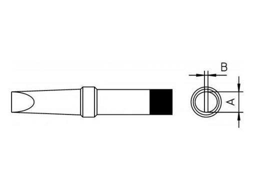 PT B9 Weller Soldering Tip Chisel (2.4x0.8mm, 480°C) | 4PTB9-1