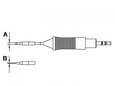 Weller RT 3 (RTM 013 S) (T0054460399N) - Soldering Tip 1.3x0.4 mm