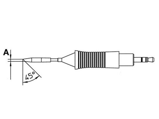RT 6 45° Weller (RTM 012 B) (T0054460699) - Punta saldante 1.2mm RT Micro