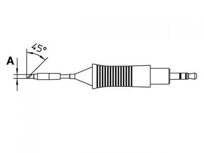 RT 7 Weller (RTM 030 K) (T0054460799N) - Punta saldante Weller 45°