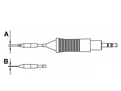 Weller RTM 022 S (RT 8) (T0054460899N) - Micro Soldering Tip Chisel 2.2 x 0.4 mm