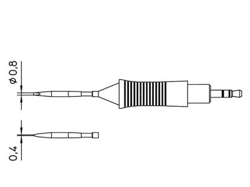 Weller RTM 008 S (RT 9) (T0054460999N) - RT Micro Soldering Tip 0.8x0.4mm