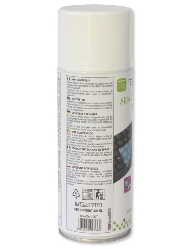 Nilox Aria compressa spray aria-gas leggeri-400ml bombolette no   Pulizia per informatica NXA02061-1 Epto