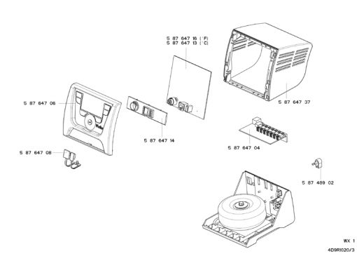 Weller WX 1010 Equipment (T0053418399N) - WX 1 Control Unit - Exploded View