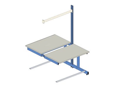 El.Mi HD-plus additional back to back Workbench 160x85cm