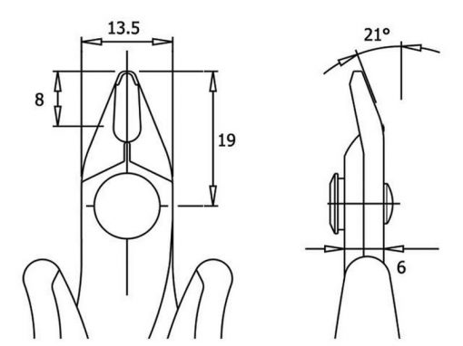 TR 58 Piergiacomi - Tronchese dal taglio smussato per materiali resistenti