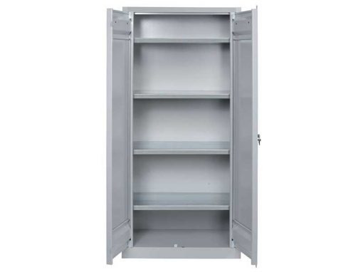 Metallic Cabinet Hinged Doors with 4 Shelves (H180cm, W80/100cm)