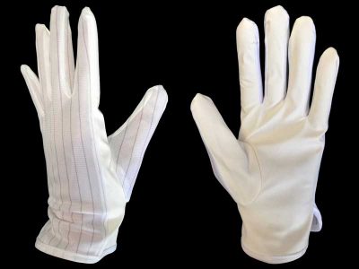 ESD Safe Anti-static Gloves Non-slip White (S-XL)