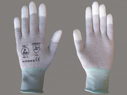 Anti-static ESD Knitted Gloves with Non-slip Fingers (XS/XXL)