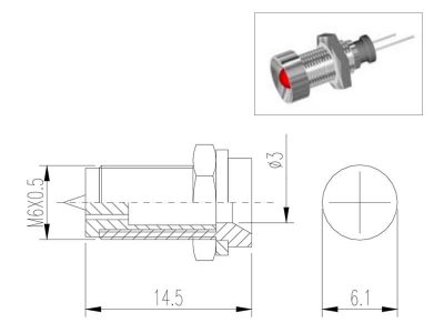 GPL-20 LED Holder for Ø 3mm LED