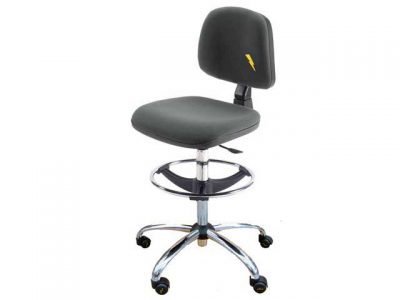 40 Mod. Anti-static ESD Stool Grey (Wheels, H57-82cm)