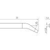 Weller RTM 008 S X (RT 5 30°) (T0054460599N) - Micro Soldering Tip Chisel Bent Ø 0.8x0.4mm