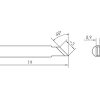 Weller RTM 030 K (RT 7 45°) (T0054460799N) – RT Micro series - Soldering Tip Sloped Ø 0.9x2.2mm