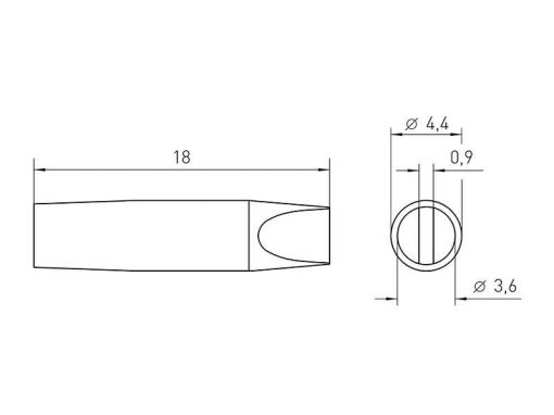 RTM 036 S Weller (RT 11) (T0054461199N) – Punta saldante RT Micro a cacciavite Ø 3.6x0.9mm