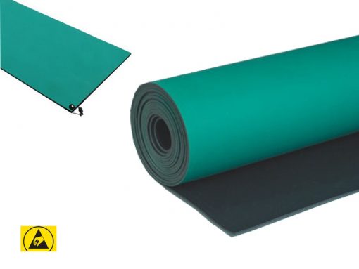 ESD Safe Anti-static Worktop Mat Roll (Green/Black, 60/100cm x 10m)