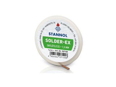 Treccia dissaldante Stannol Solder-Ex per leghe Sn/Pb (8 formati)