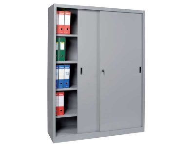 Steel Cabinet with Sliding Doors H 200cm (3 Sizes)