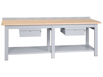 B/2C - Workbench Wooden Worktop 2 Drawers (Width 200-250 cm)