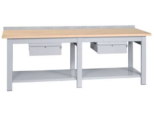 B/2C - Workbench Wooden Worktop 2 Drawers (Width 200-250 cm)