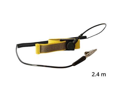 Bracciale antistatico ESD Modular Deluxe - Connessioni: Bottone/Banana (2.4m)