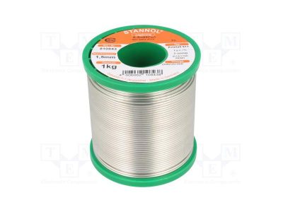 Stannol LF Solder Wire Sn99Cu1 Alloy KR511 Flux (Ø1.5mm - 1.0Kg Reel)