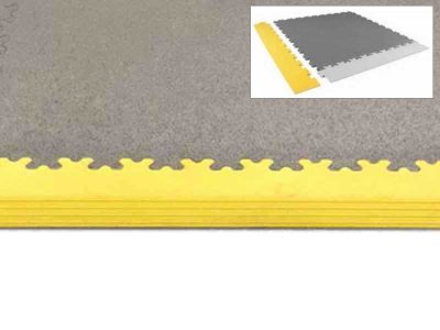 Rampa d'angolo gialla per pavimento ESD autoposante R-Tile
