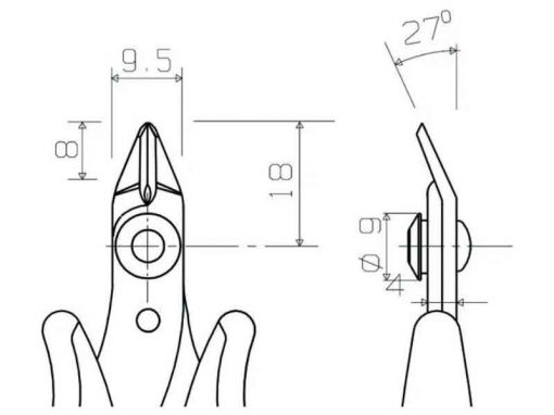 Piergiacomi TR20M - Flush Cutting Tool - Dimensions