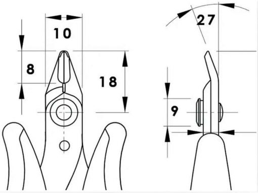 TR 25 P - Piergiacomi Flush Cutter | Dimensions