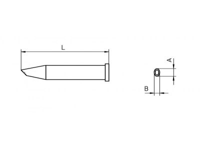 XT GW1 Weller (T0054471299) - Punta saldante Gull Wing Ø 2.3 mm