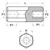 NY15FF - PCB Spacer Female/Female M4 (15mm)