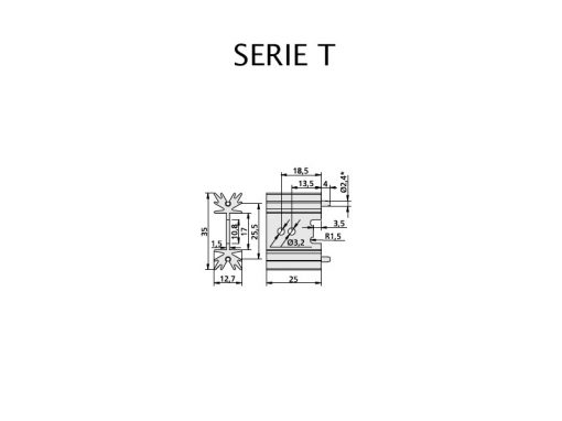 Dissipatore per TO220 T40/25