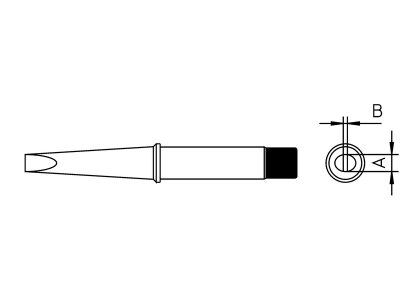 Weller CT2 F7 (T0054241799N) - Soldering Tip Chisel 370°C