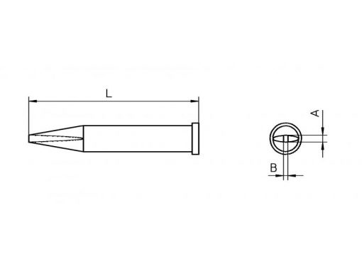 XT AL Weller (T0054470199) - Punta saldante a cacciavite 1.6 x 1 mm