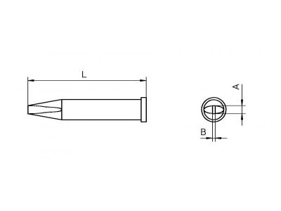 XT A Weller (T0054470399) - Punta saldante a cacciavite 1.6 x 0.7 mm
