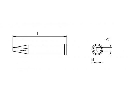 XT B Weller (T0054470499) - Punta saldante a cacciavite 2.4 x 0.8 mm