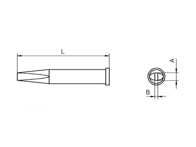 Weller XT M (T0054470299) - Soldering Tip Chisel 3.2 x 1.2 mm