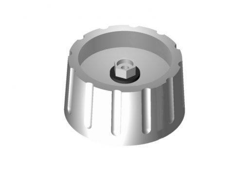 Manopola Ø36mm Grigia lucida