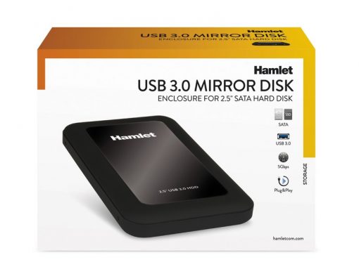 Hamlet Mirror Disk USB 3.0 | HXD25U3MBK