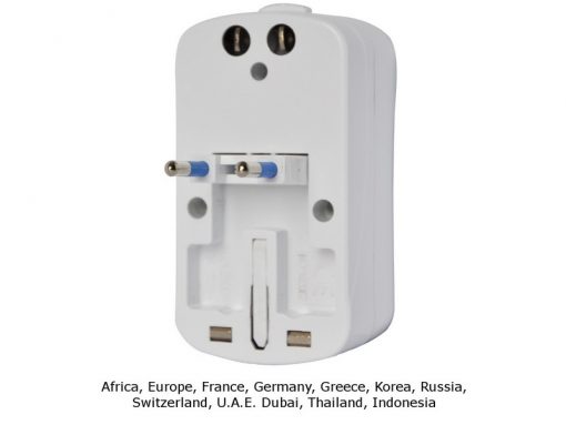 Universal Travel Adapter for Electrical Sockets + USB (2A)