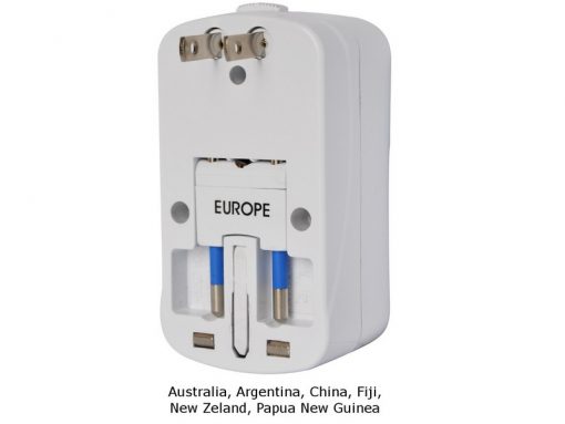 Universal Travel Adapter for Electrical Sockets + USB (2A)